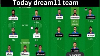 today dream11 team